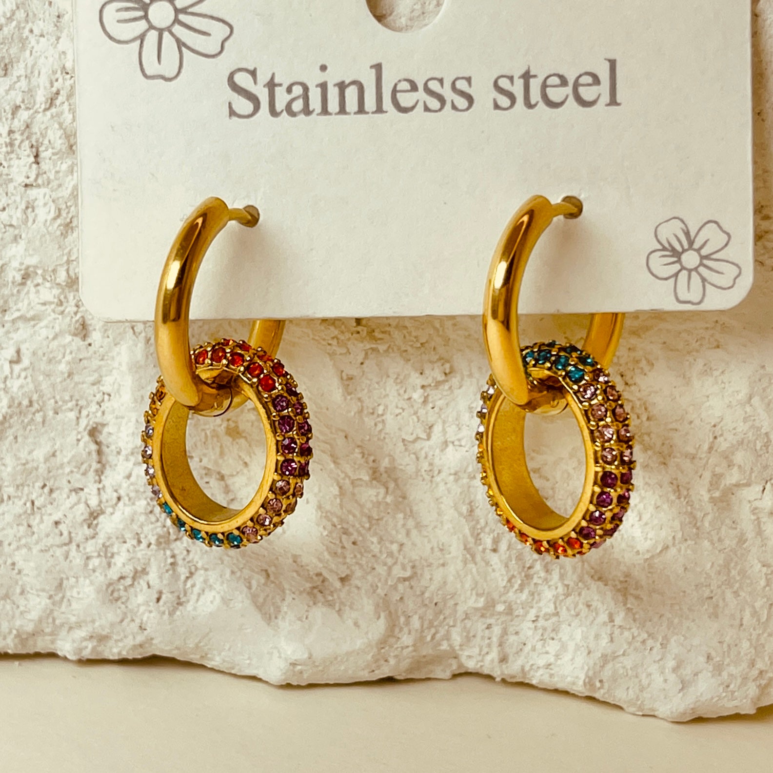 Colourful Crystal Earrings