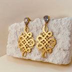 Frosted Hollow Hoop Earrings