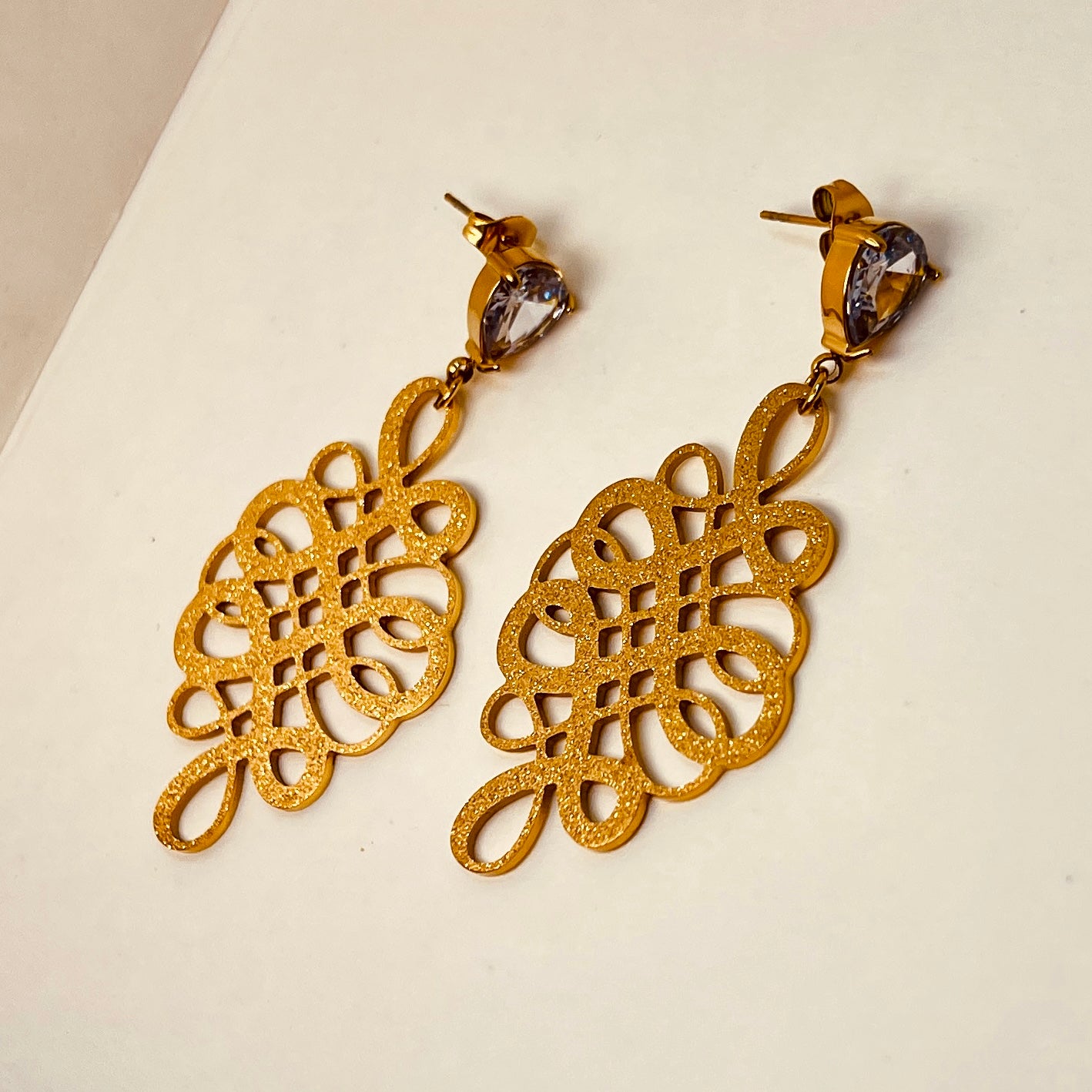 Frosted Hollow Hoop Earrings