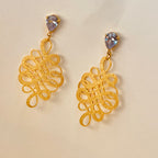 Frosted Hollow Hoop Earrings