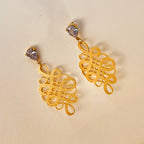 Frosted Hollow Hoop Earrings