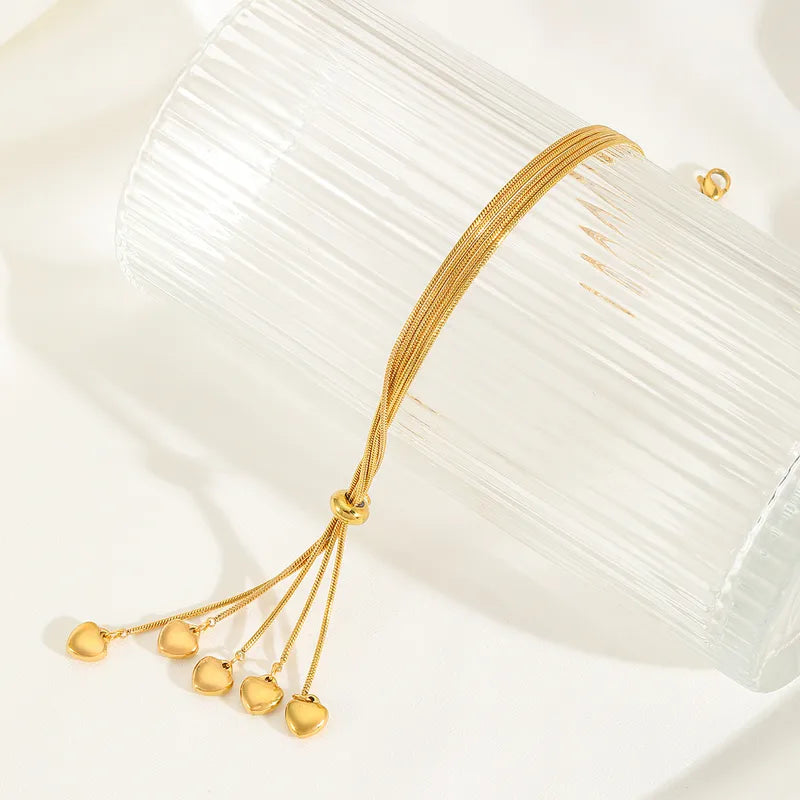5 Heart Tassel Bracelet