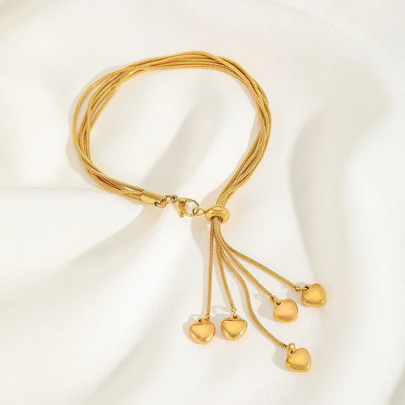 5 Heart Tassel Bracelet