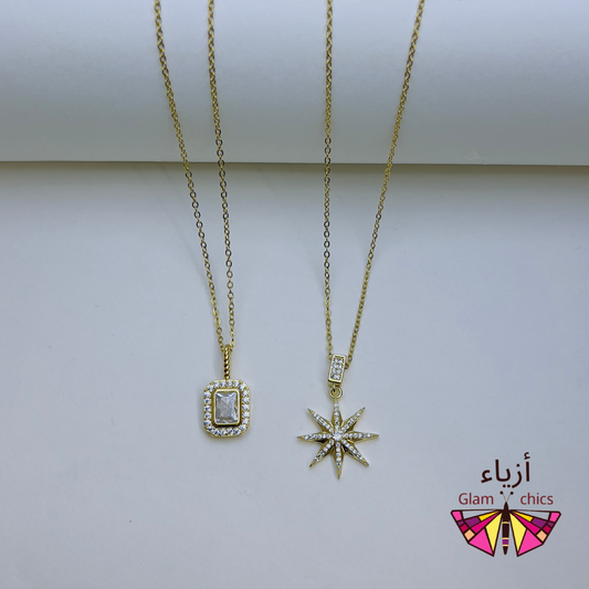Zircon Cable Chain Necklace