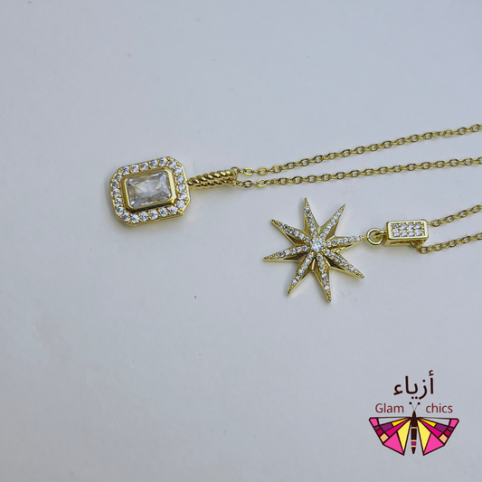 Zircon Cable Chain Necklace