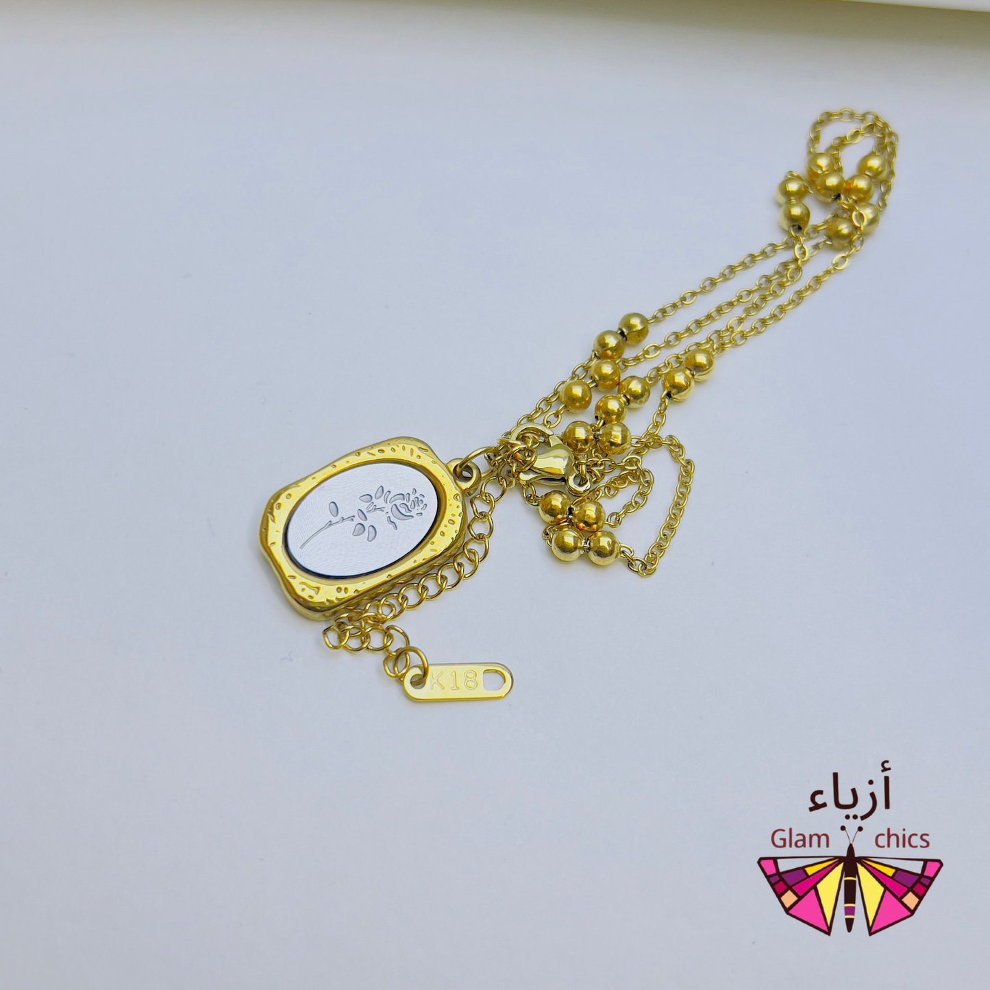 Silver Flower Necklace - 18K Plated