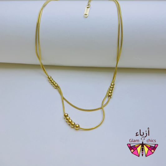 IG Style layered Necklace 18K Gold