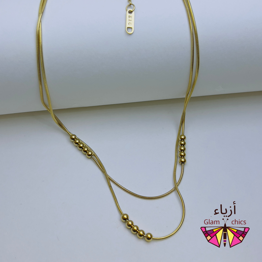 IG Style layered Necklace 18K Gold