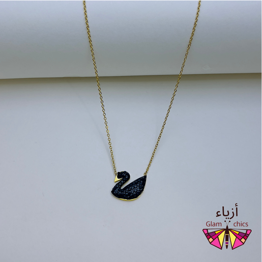 Midnight Swan Pendant - K18 Gold