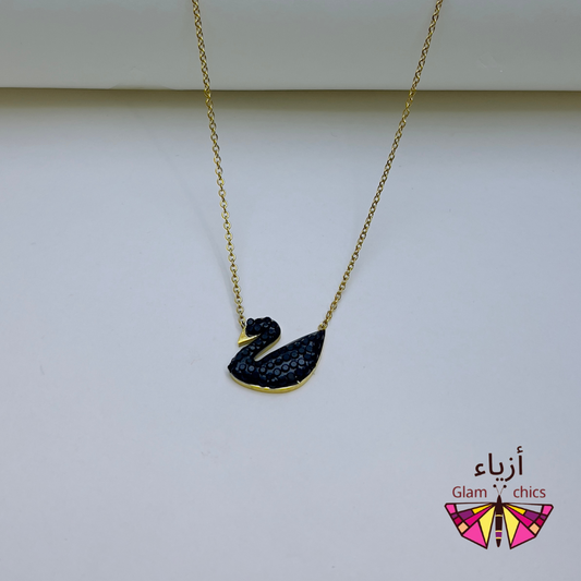 Midnight Swan Pendant - K18 Gold