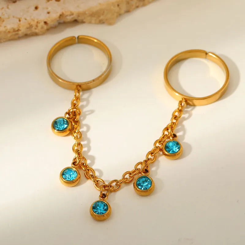 Lady Round Double Ring