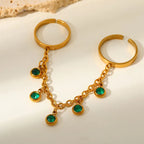 Lady Round Double Ring