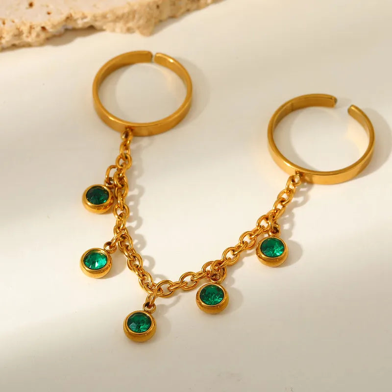 Lady Round Double Ring