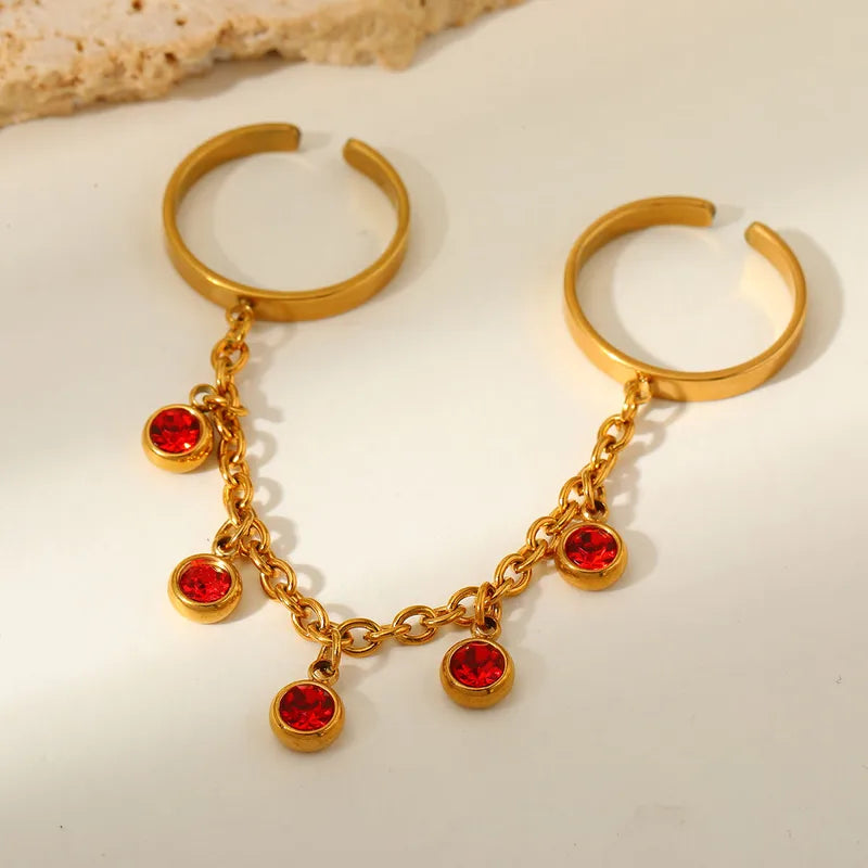 Lady Round Double Ring