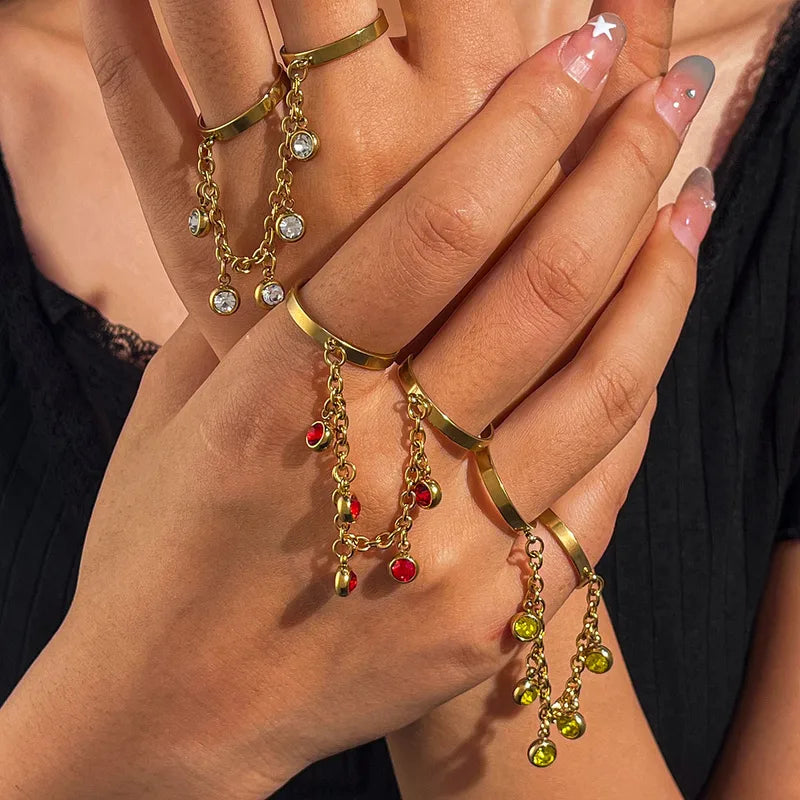 Lady Round Double Ring