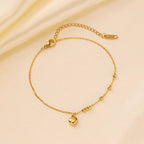 Heart Bead Anklet