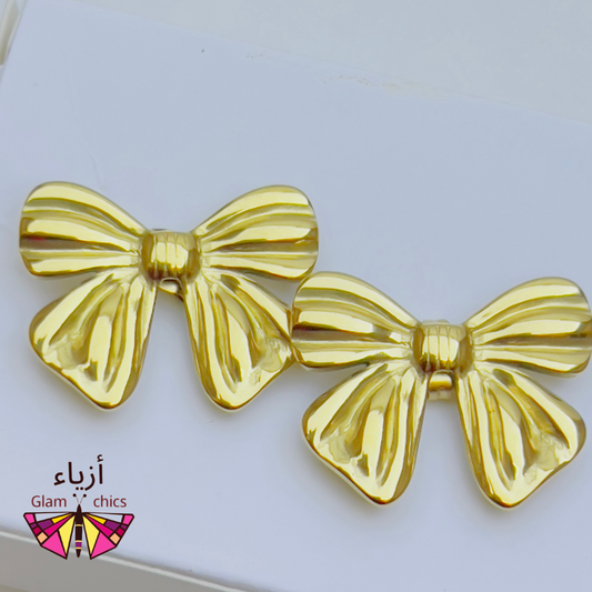 Bow Knot Electroplating Ear Studs