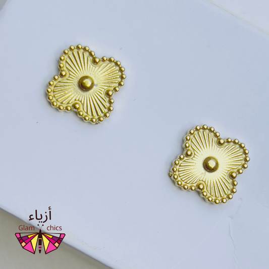 Flower 18K Gold Plating  Ear Studs