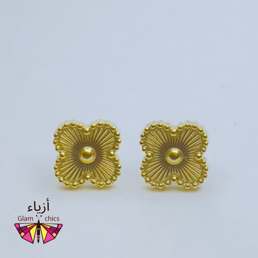 Flower 18K Gold Plating  Ear Studs