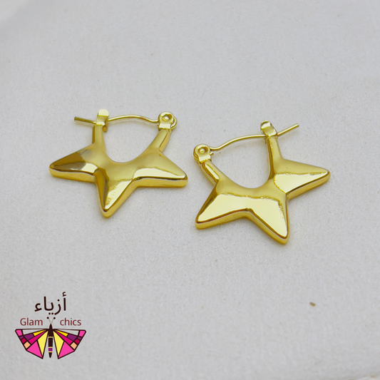 Half Star Style Hoops
