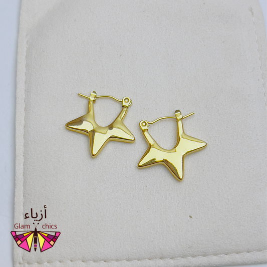 Half Star Style Hoops
