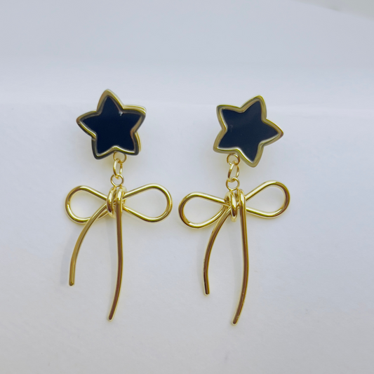 Princess Star Bow Knot Earrings