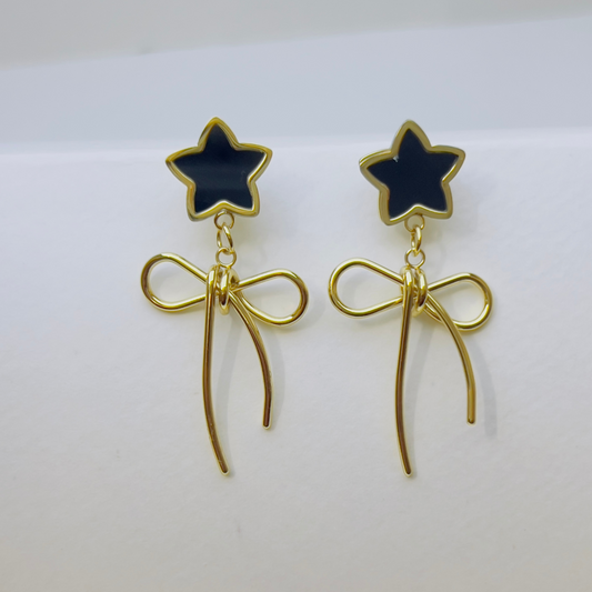 Princess Star Bow Knot Earrings